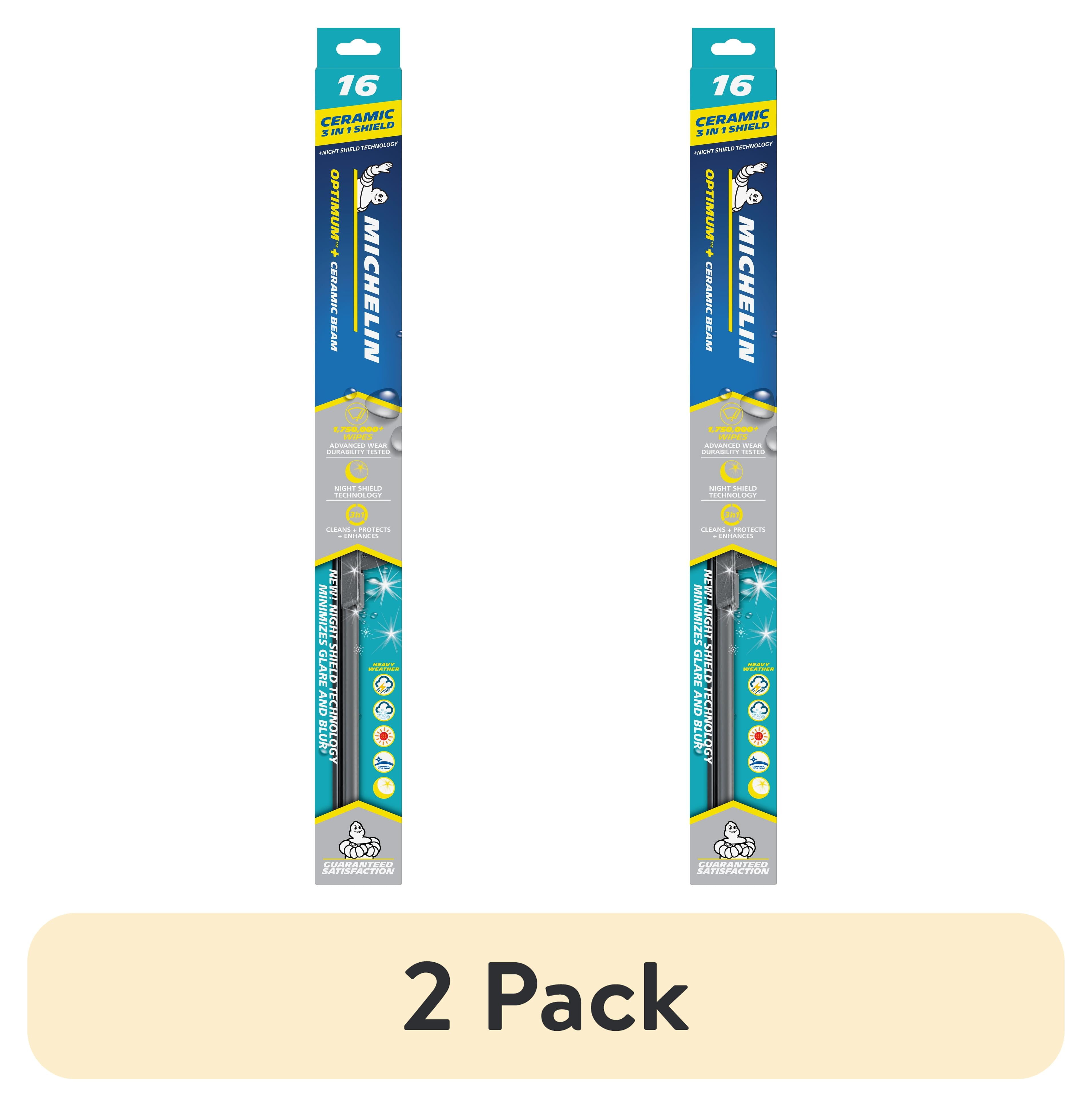 (2 pack) MICHELIN® Optimum+ 16" Ceramic Beam with Night Shield Technology Windshield Wiper Blade