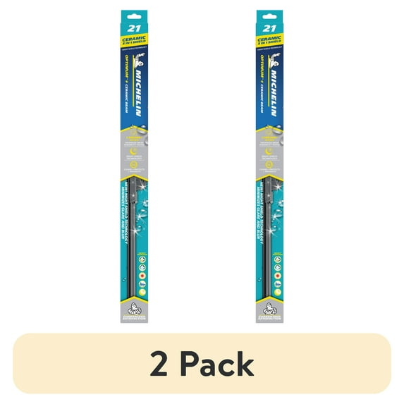 (2 pack) Michelin Optimum+ Ceramic Beam Windshield Wiper Blade 21"