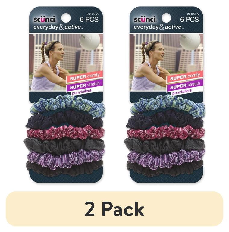 Scunci No Slip Grip Evolution Super Bandz Hair Elastics, 6 pk