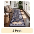 thumbnail image 1 of (2 pack) MJIAexp 2'x8' Boho Floral Runner Rug,Non Slip Washable Floral Hallway Runner Rug with Rubber Backing, Low Pile Faux Wool Carpet for Kitchen, Laundry, Bedroom, Entrance, 1 of 8