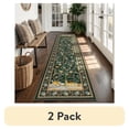 thumbnail image 1 of (2 pack) MJIAexp 2'x8' Boho Floral Runner Rug,Non Slip Washable Floral Hallway Runner Rug with Rubber Backing, Low Pile Faux Wool Carpet for Kitchen, Laundry, Bedroom, Entrance, 1 of 8