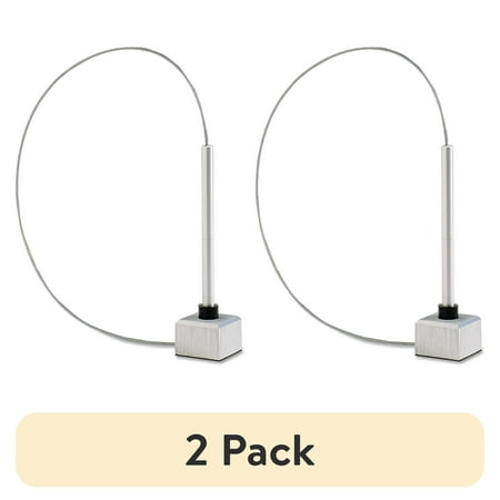 (2 pack) MMF Industries Cube Base Sentry Ballpoint Counter Pen with Cable Connector, Black Ink, Fine