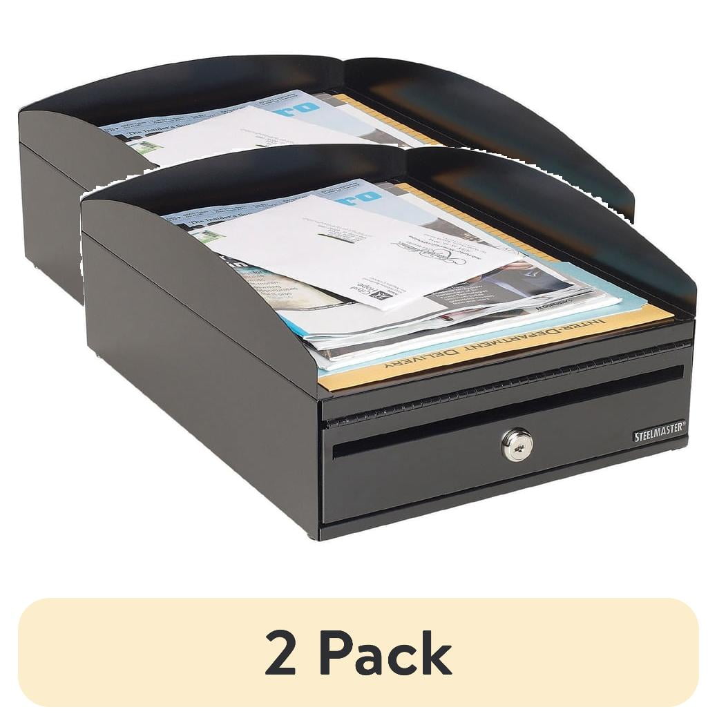 (2 pack) MMF, Lockit Desktop Inbox, 1 Each, Black - Walmart.com