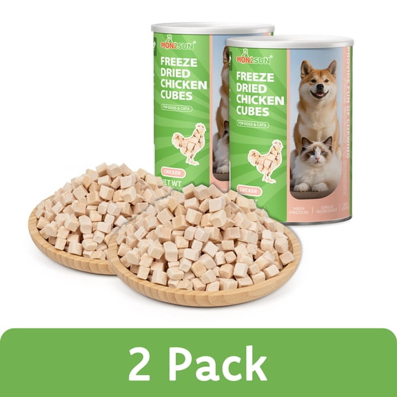 (2 pack) MON2SUN Chicken Freeze Dried Dog Treats, 7 oz