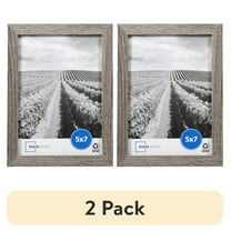 (2 pack) Mainstays – 5x7 Picture Frame – Rustic Gray Linear Program Tabletop Photo Frame