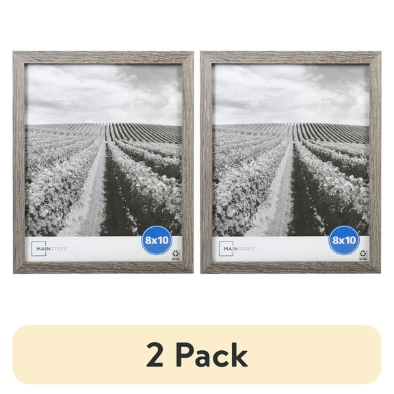 (2 pack) Mainstays – 8x10 Picture Frame – Rustic Gray Linear Program Tabletop Photo Frame