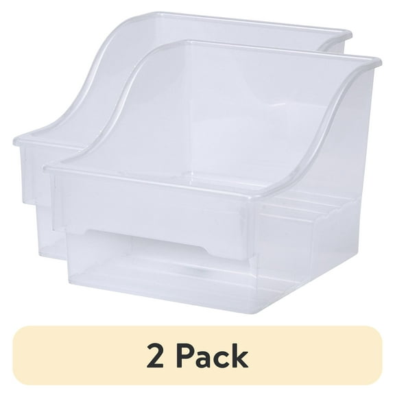 (2 pack) MS Med Clear Plastic Bins