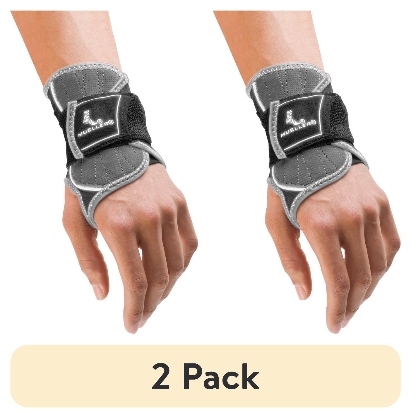 (2 pack) Mueller® Hg80® Premium Wrist Brace, Adjustable Wrist Support with Dual Stabilizers L/XL