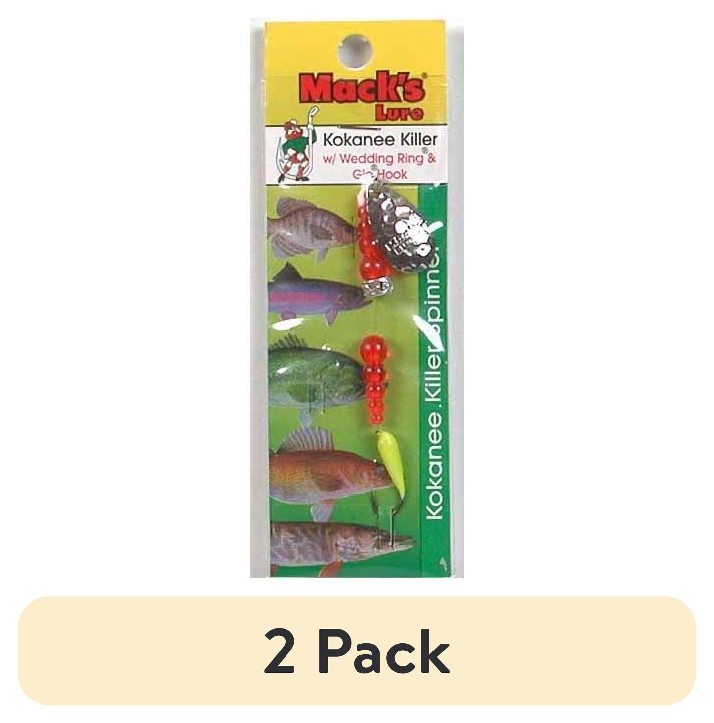 (2 pack) Mack's Lure Kokanee Killer Single Glo Hook Chrt FlOrange/FlChrt Chrt 8