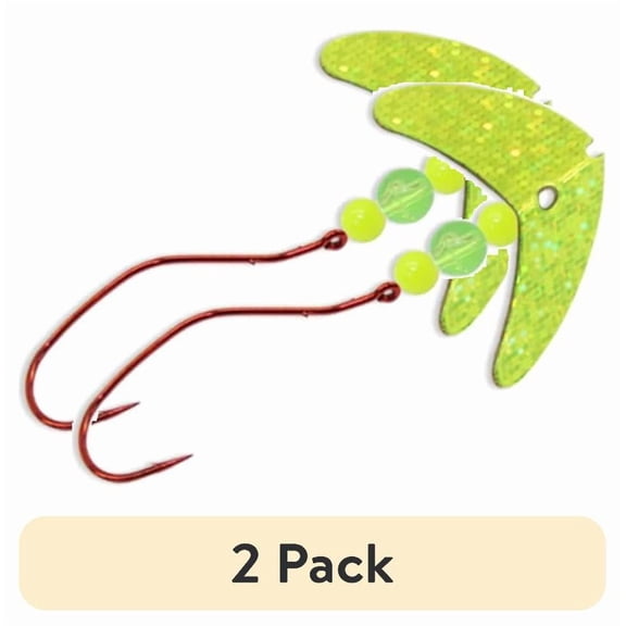 (2 pack) Mack's Lure Smile Blade Slow Death Rig Chartreuse Sparkle Ylw Chart Fl Chrt 2
