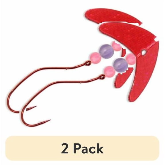 (2 pack) Mack's Lure Smile Blade Slow Death Rig Pink Sparkle Flo Pink Flo Purple 2