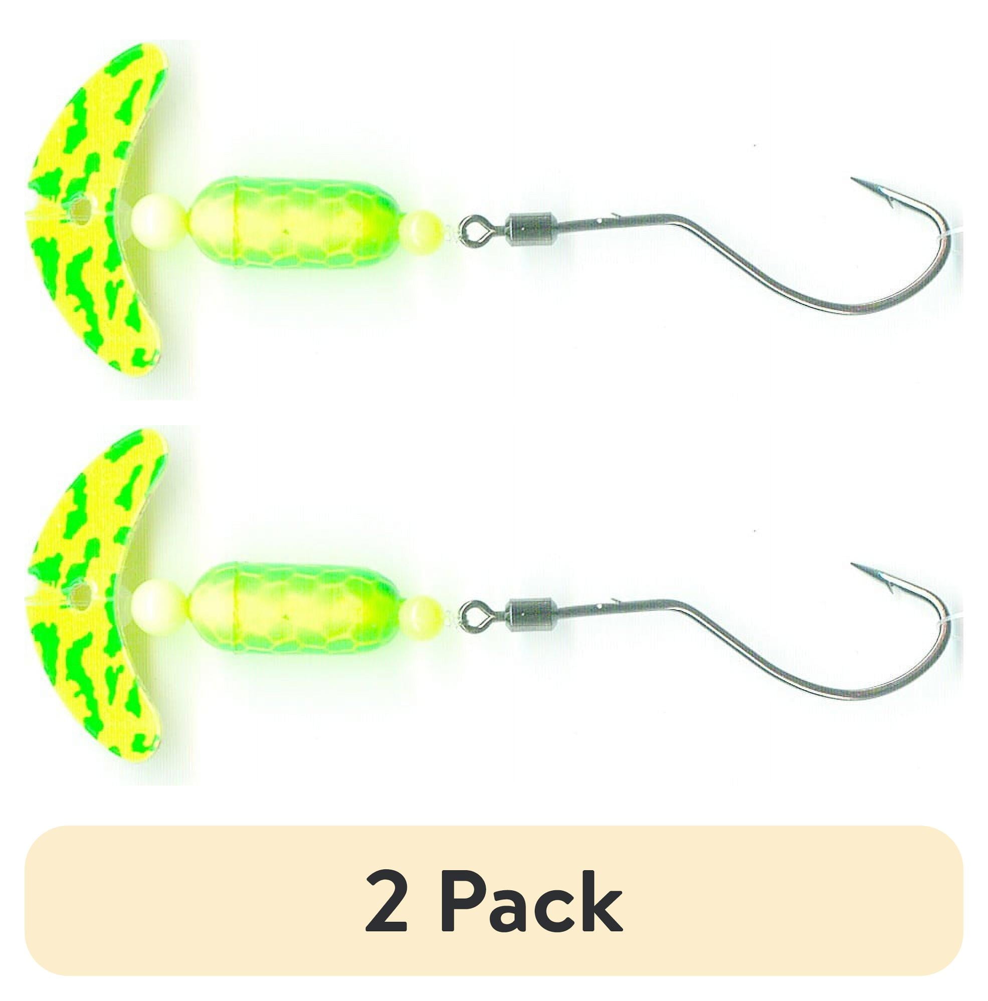 (2 pack) Mack's Lure Smile Blade Spindrift Walleye Chartruese Green Tiger Yellow 1