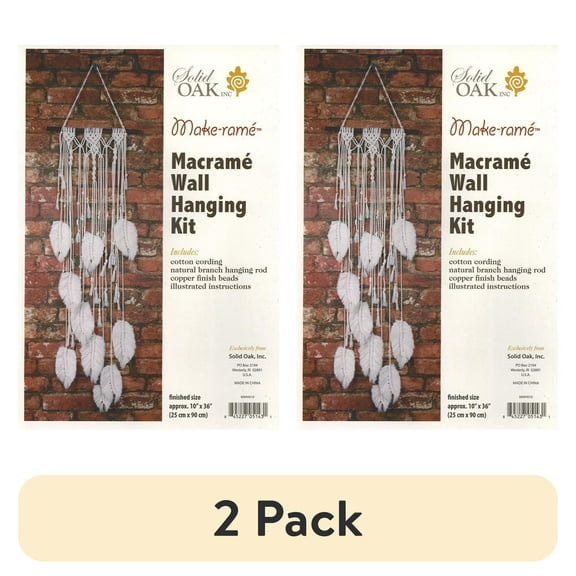 (2 pack) Macrame Wall Hanger Kit-Feathers