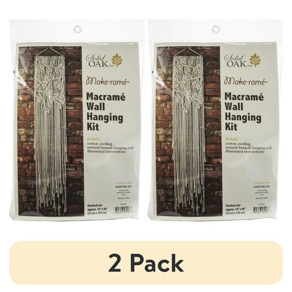 (2 pack) Macrame Wall Hanger Kit-Leaves & Branches