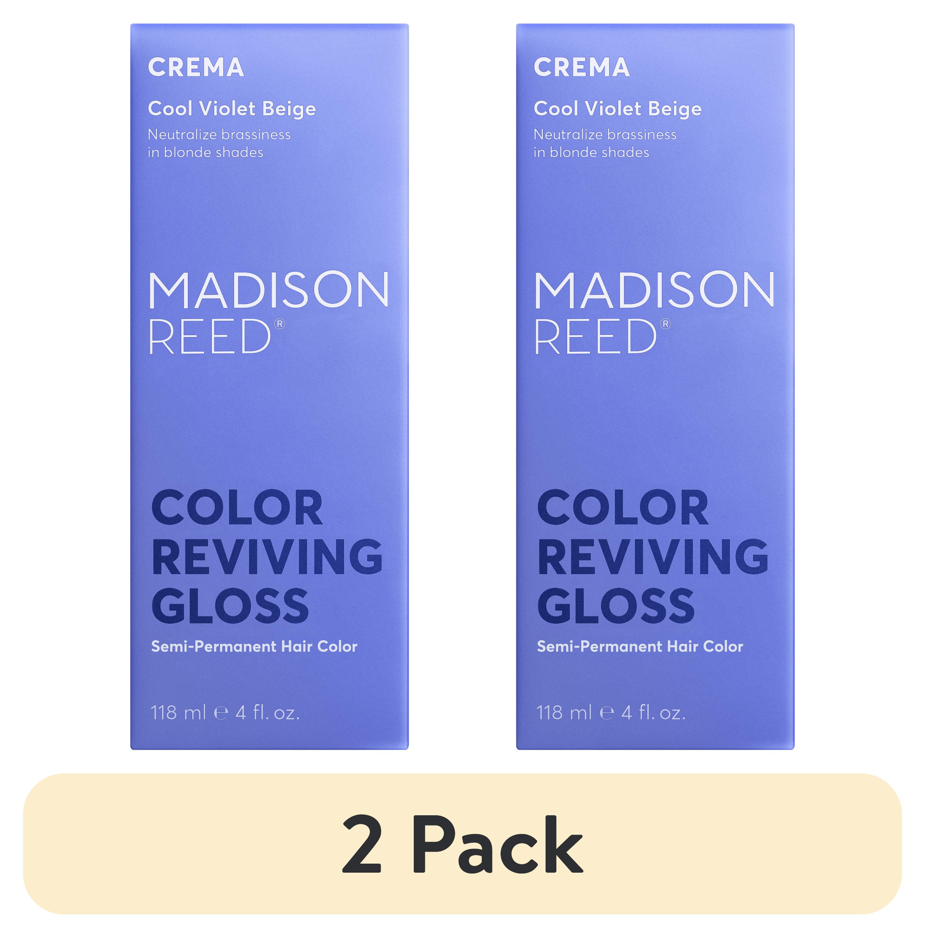 (2 pack) Madison Reed Color Reviving Hair Gloss, Crema (Cool Violet