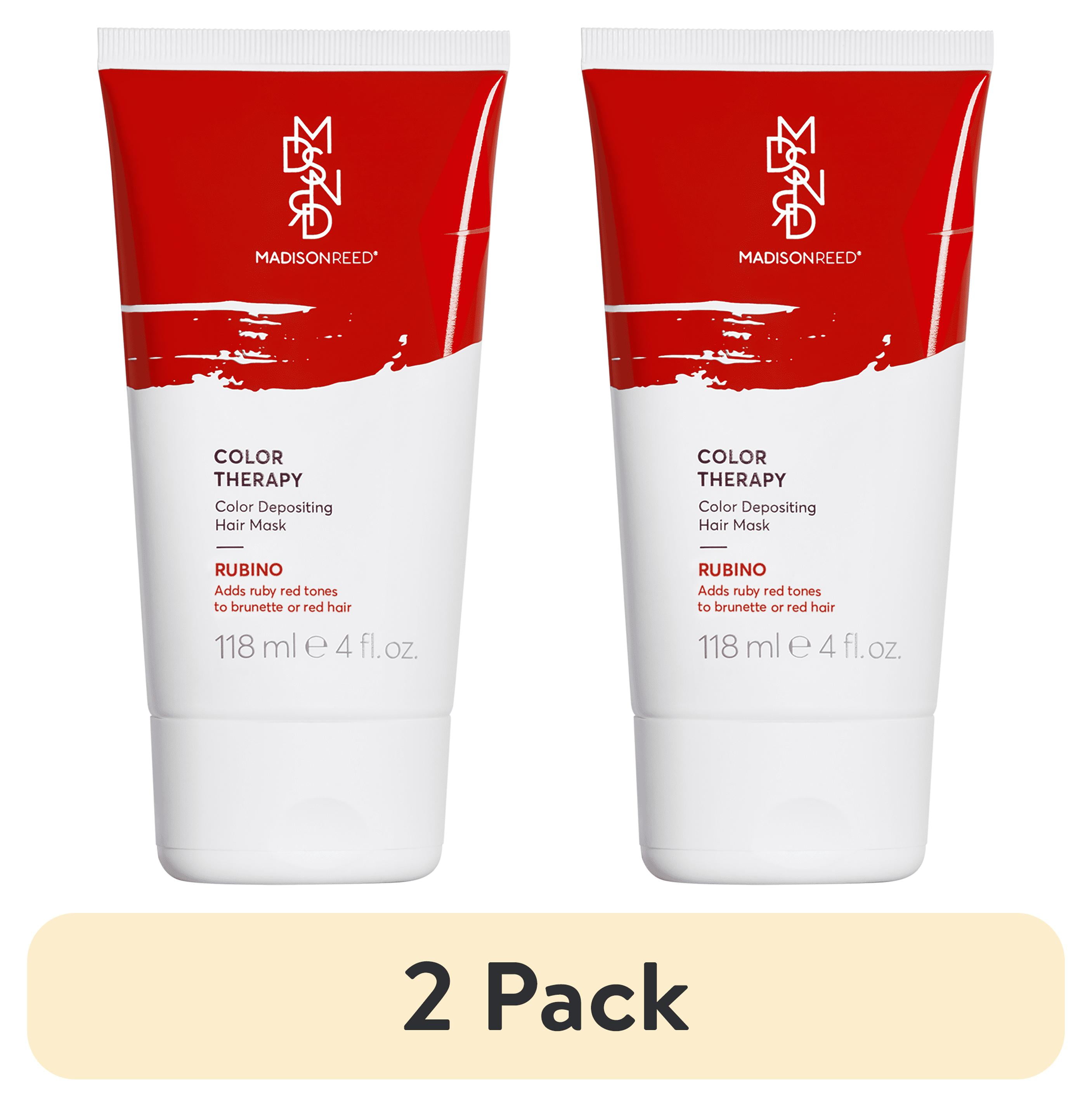 (2 pack) Madison Reed Color Therapy Hair Mask for All Hair Types, Color Depositing, Rubino, 4 oz