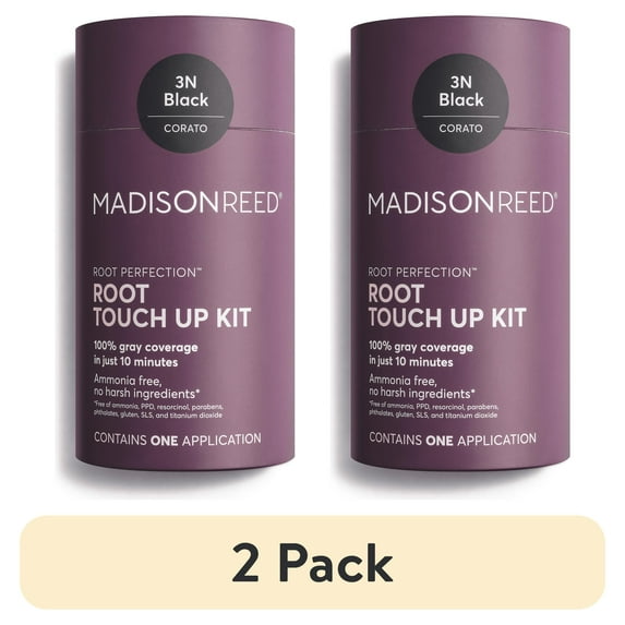 (2 pack) Madison Reed Root Perfection, Root Touch-up Kit, Corato (3N), Black, 8-Piece Kit