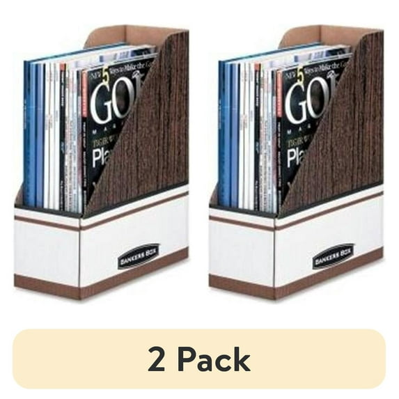 (2 pack) Magazine File - Woodgrain, 6 pack