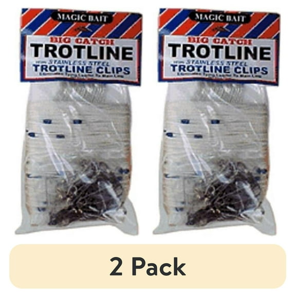 (2 pack) Magic Bait, Big Catch Trotline Fishing Kit, 76pc with Clips