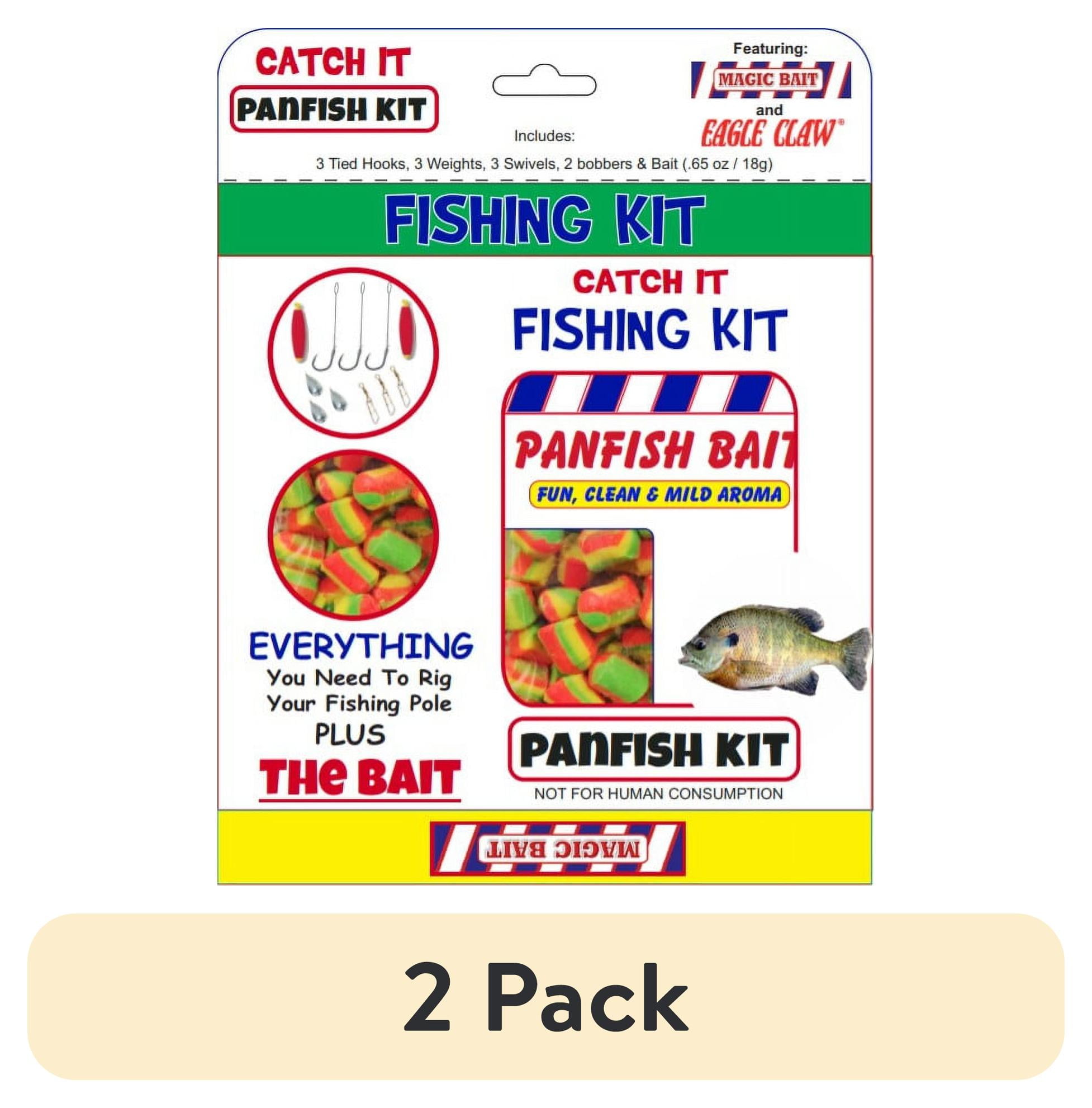 (2 pack) Magic Bait, Catch It Fishing Kit, Panfish, 12pc Kit