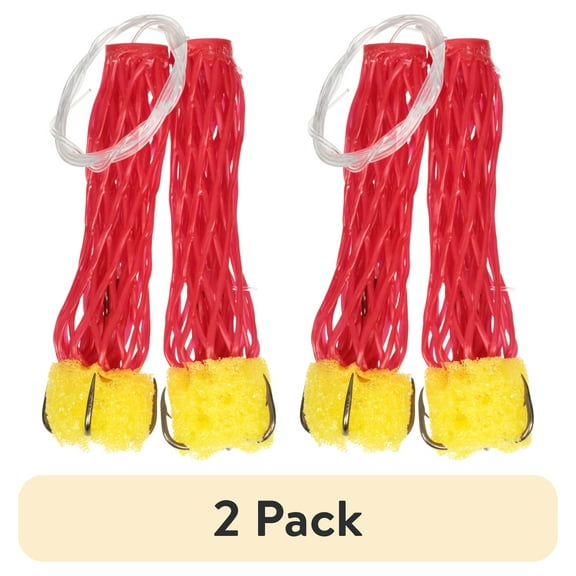 (2 pack) Magic Bait, Hog Wild Dipper Fishing Hooks, Red, 2ct