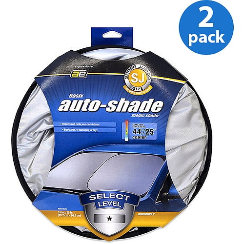 2-pack Magic Shade Super-Jumbo Windshield Shade from Auto Expressions Bundle