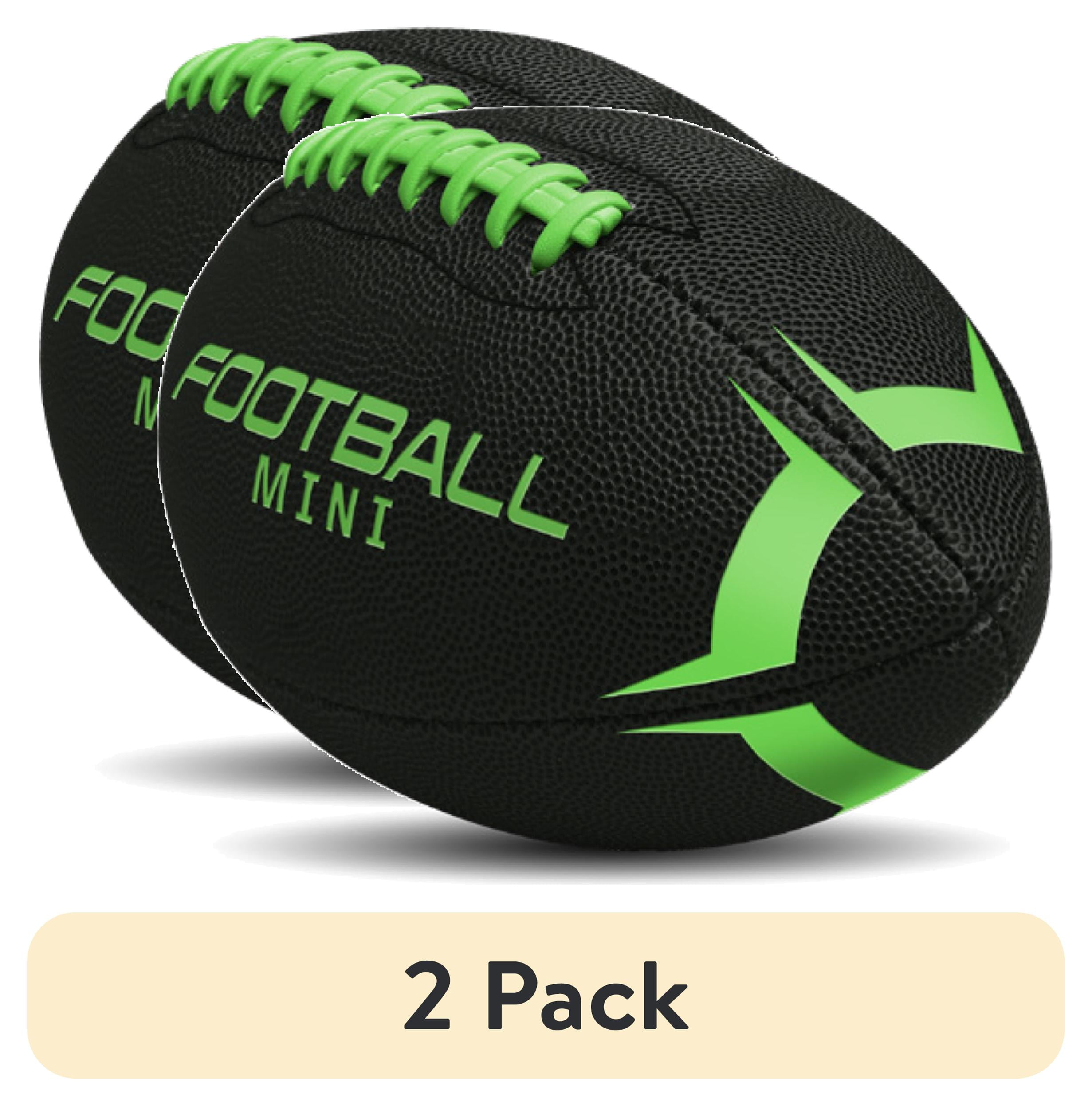 (2 pack) Magic Time Mini 6 Rubber Football, Toy Ball, Black, Kids Teen Adult, Unisex, New