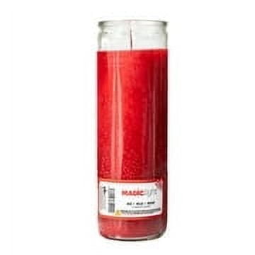 (2 pack) MagicLight Prayer Candles 16 oz - Unscented Red Wax in Clear Glass Jar