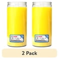 thumbnail image 1 of (2 pack) MagicLight Religious Candles 44 oz - Clear Glass Jar, Unscented Yellow Wax, 1 of 6