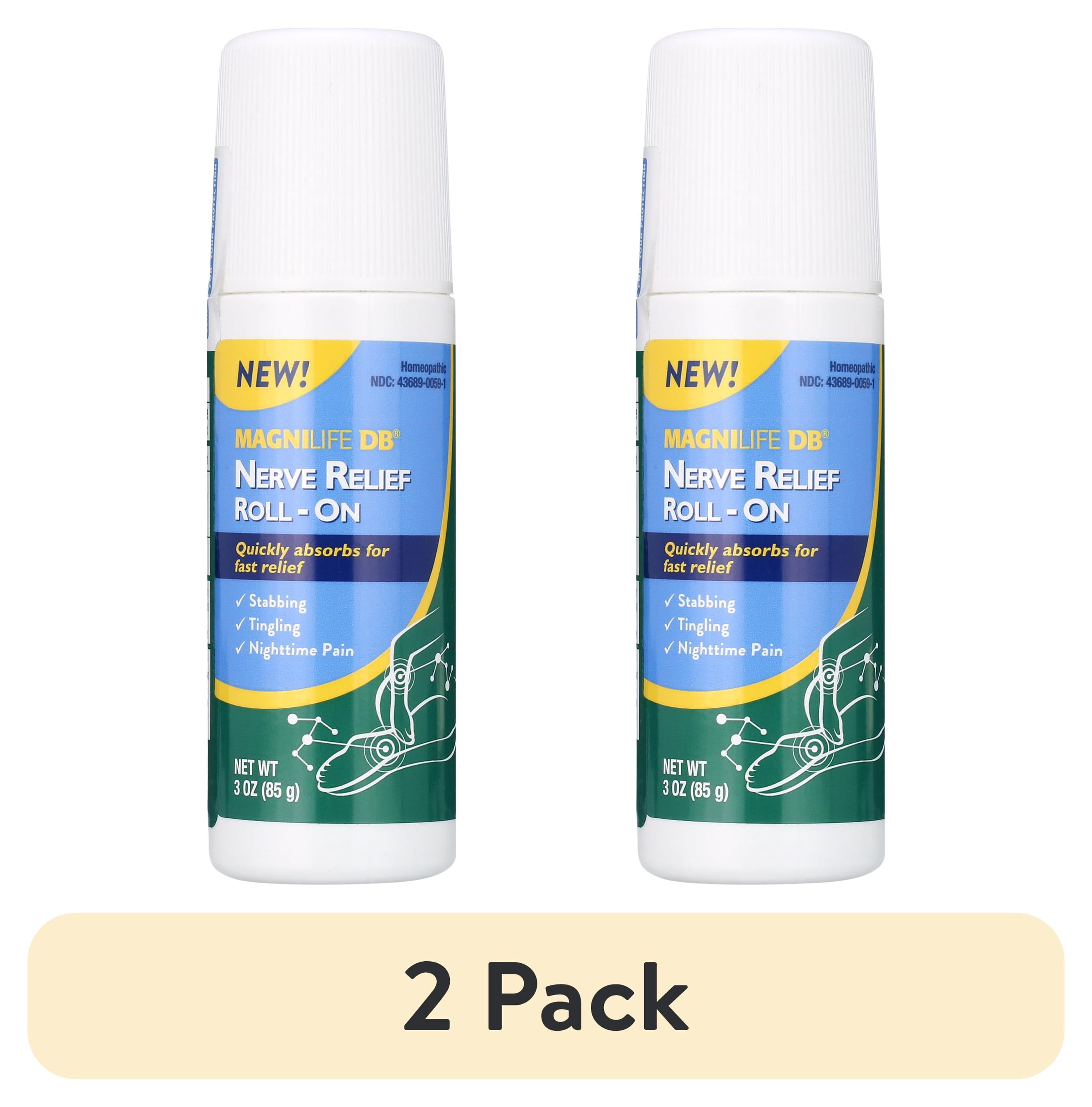 (2 pack) MagniLife DB Nerve Relief Roll-on for Fast Nerve Pain Comfort 3oz
