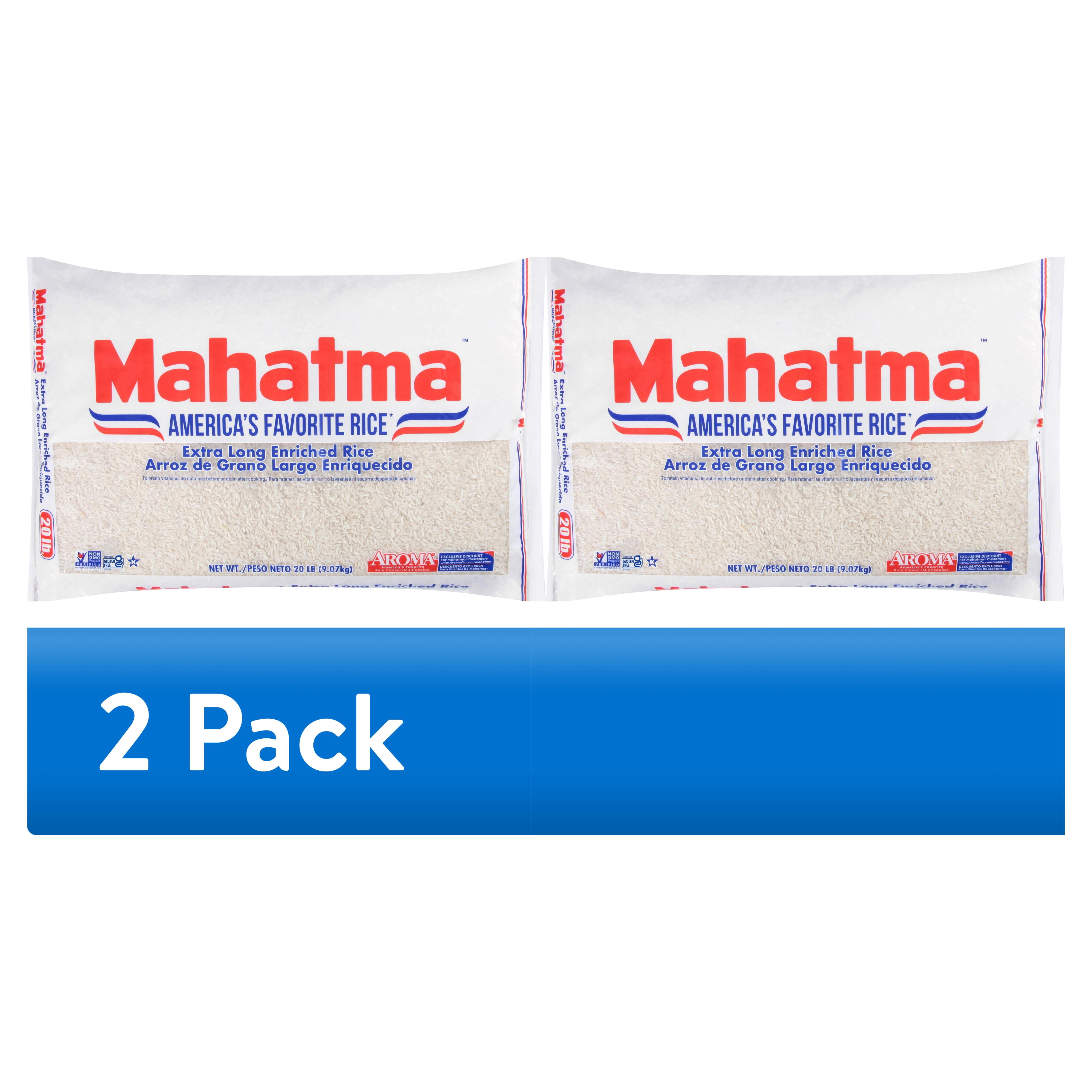 (2 pack) Mahatma Enriched Extra Long Grain White Rice, 20 lb Bag