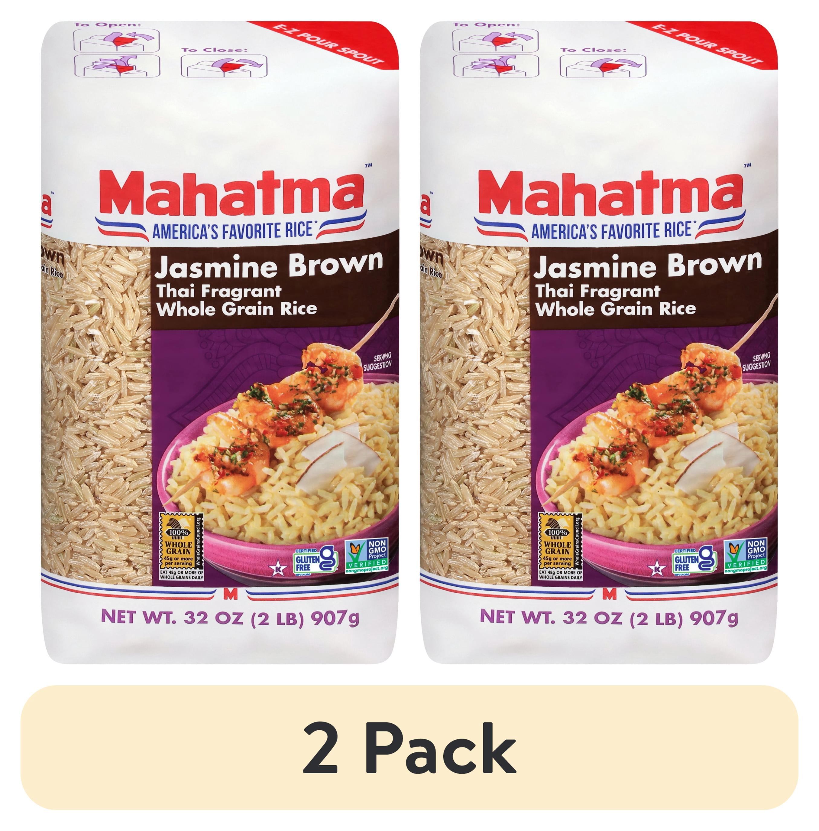 Fragrant Rice Marrybrown (2 pack) Mahatma Jasmine Brown Rice, Thai Fragrant Whole Grain Rice, 2 ...
