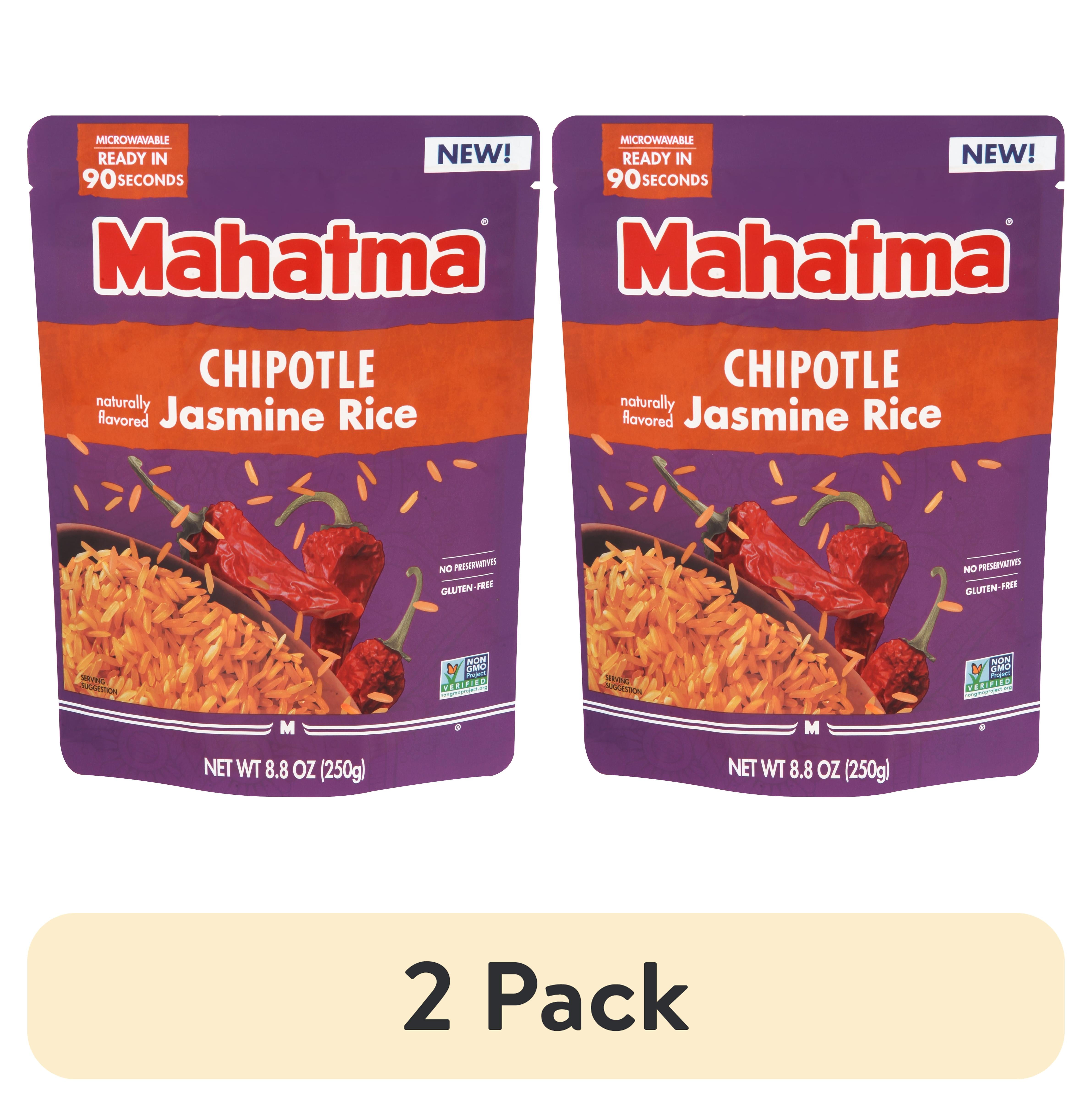 (2 pack) Mahatma Ready-to-Heat Chipotle Jasmine Rice, 8.8 oz Bag