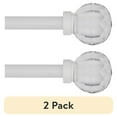 thumbnail image 1 of (2 pack) Mainstays 1/2" Adjustable Single Curtain Rod, 48"-84", White Acrylic Ball, 1 of 7