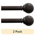 thumbnail image 1 of (2 pack) Mainstays 1" Oil Rubbed Bronze Ball Adjustable Single Curtain Rod, 30-84", 1 of 8