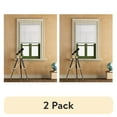 thumbnail image 1 of (2 pack) Mainstays 1" Cordless Vinyl Light Filtering Mini Blinds, White, 33" W x 64" L, 1 of 5