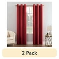 thumbnail image 1 of (2 pack) Mainstays Blackout Grommet Single Curtain Panel, 1 Panel, Red, 40"W x 84"L, 1 of 9