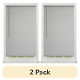 thumbnail image 1 of (2 pack) Mainstays 1 in. Cordless, Room Darkening Vinyl Blind, Gray, 27"W x 64"L, 1 of 5