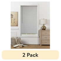 (2 pack) Mainstays 1 in. Cordless, Room Darkening Vinyl Blind, Gray, 31"W x 64"L