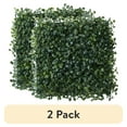 thumbnail interactive-video image 1 of (2 pack) Mainstays 10" Tall by 10" Wide Green Artificial Decorative Boxwood Plant Mat, 1 of 7