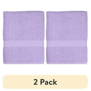 2 pack 2 pack Mainstays Basic Bath Towel, 100% Cotton, Purple