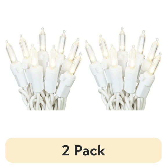 (2 pack) Mainstays 100-Count LED Mini Outdoor String Lights