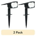 thumbnail image 1 of (2 pack) Mainstays 100 Lumen Solar Powered Color Change LED Spotlight with Mount or Ground Stake Option, Plastic, 1 of 12