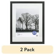 2 pack 2 pack Mainstays Linear Float Picture Frame, Black, 11 x 14 Frame for 8 x 10 Photo