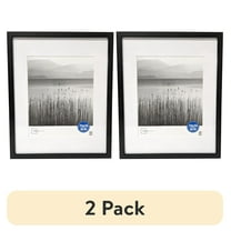 (2 pack) Mainstays – 8x10 Picture Frame – Black Matted Gallery Linear Program Wall Photo Frame