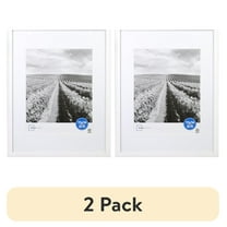 (2 pack) Mainstays 11x14 Matted to 8x10 Linear Picture Frame, White
