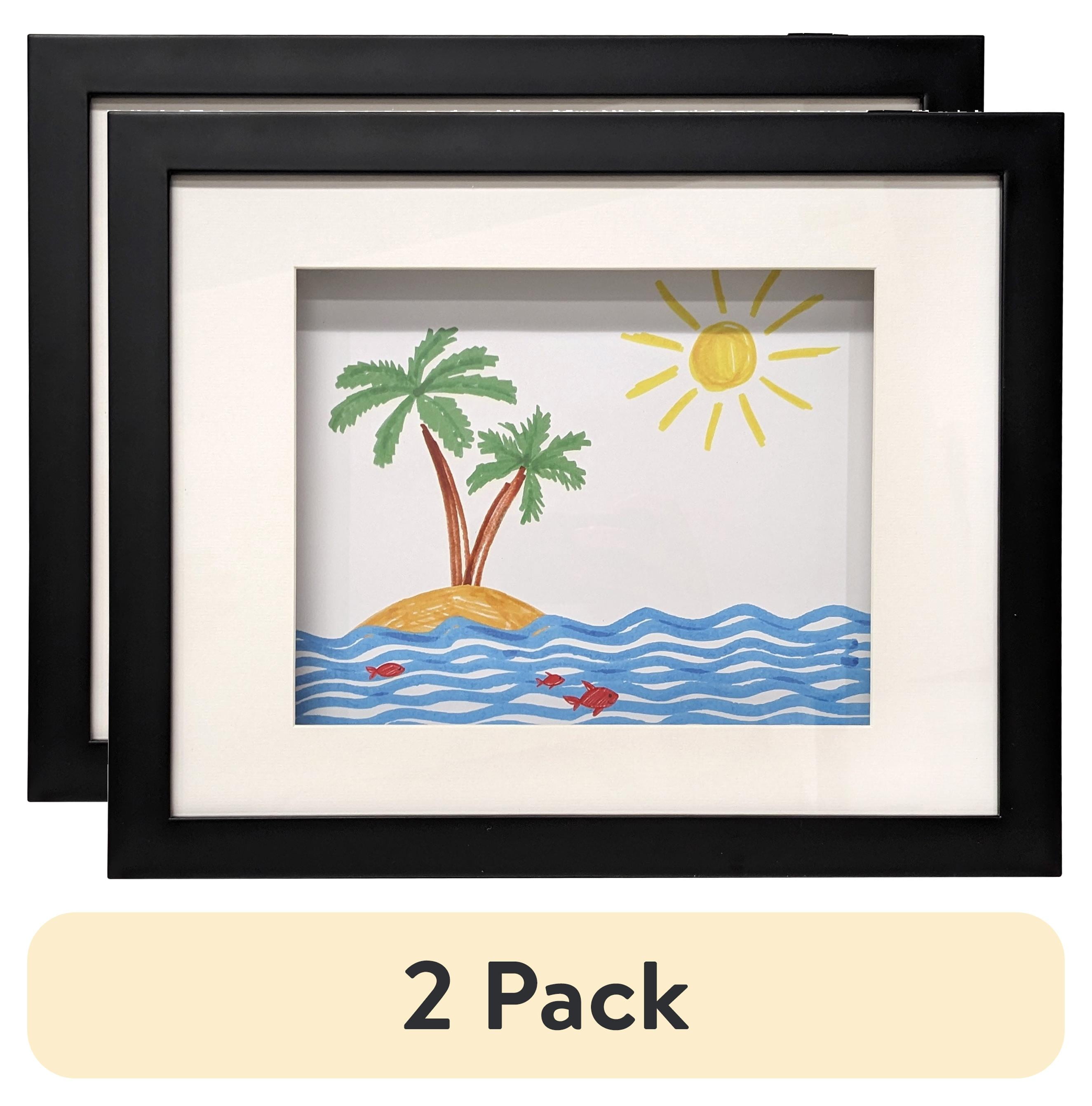 (2 pack) Mainstays – 8x10 Picture Frame – Black Finish Kids Art Frame Wall Photo Frame