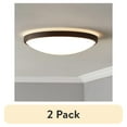 thumbnail interactive-video image 1 of (2 pack) Mainstays 12" Oil Rubbed Bronze Integrated LED Flush Mount Ceiling Lights 3 CCT, 1 of 13