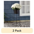 thumbnail image 1 of (2 pack) Mainstays 12" x 12" x 22" Black Metal Plant Stand, 1 of 9