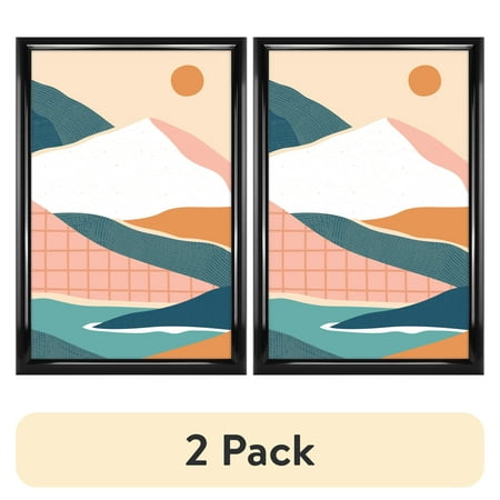 (2 pack) Mainstays 12 x 18 Picture Frame, Black Wall Poster Frame